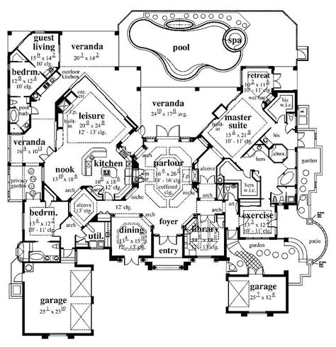 Luxury Homes Floor Plans With - House Decor Concept Ideas