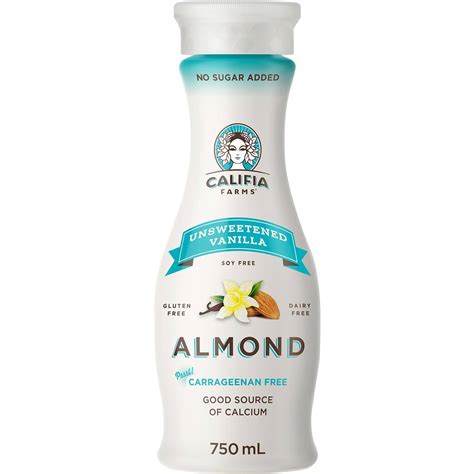 Califia Farms Unsweetened Vanilla Almond Ml Woolworths