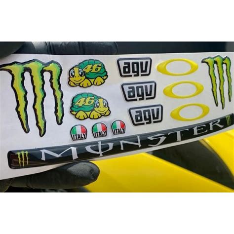 Kit Adesivos Valentino Rossi 46 Yamaha Original Resinados Shopee Brasil