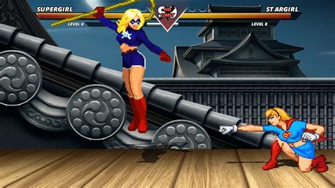 Supergirl Vs Stargirl Mugen High Level Insane Epic Fight Youtube