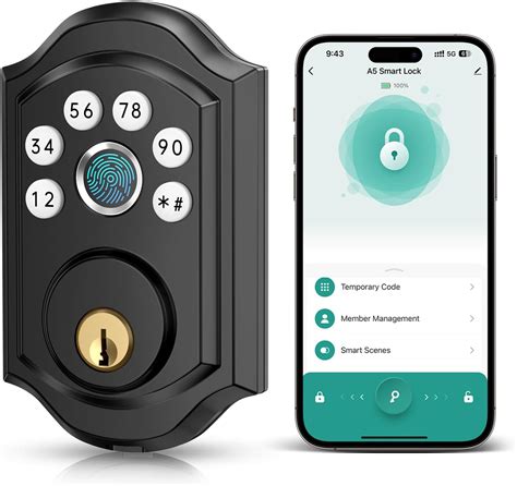 Smart Deadbolt Front Door Lock Hornbill Keyless Entry Door Lock With Fingerprint Electronic