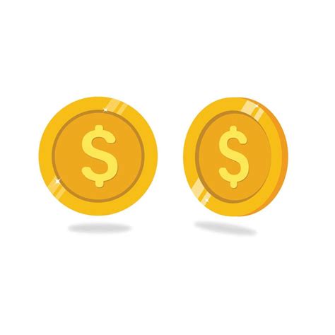 Coins Stack Vector Illustration Coins Icon Flat Coins Pile Coins