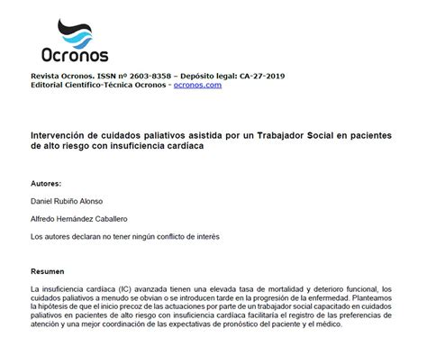 Intervención de cuidados paliativos asistida por un Trabajador Social