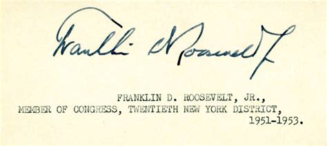 Franklin D Roosevelt Jr Signature S Autographs Manuscripts