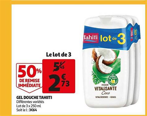 Promo Gel Douche Tahiti Chez Auchan Icatalogue Fr