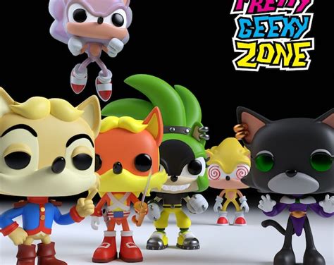 Custom Sonic The Hedgehog Funkos Set 2 Antoine Surge Super Etsy