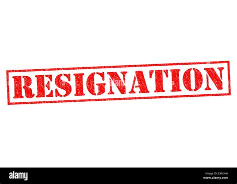 Resignation Red Rubber Stamp Over A White Background Stock Photo Alamy