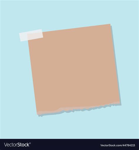 Brown Notepaper Journal Sticker Royalty Free Vector Image