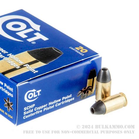 20 Rounds of Bulk .380 ACP Ammo by Colt - 80gr SCHP