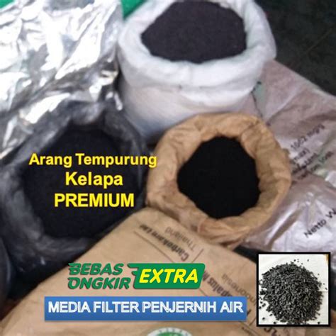 Jual Media Alat Penjernih Air Alami Karbon Aktif Organik Tempurung