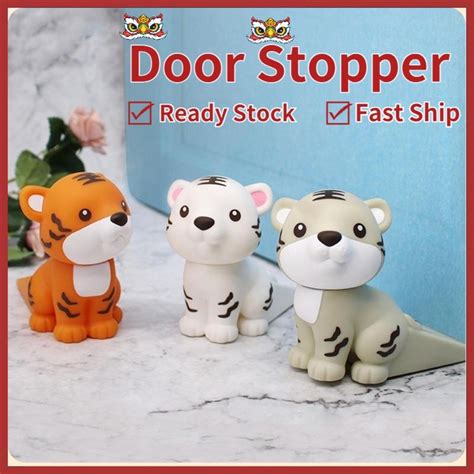 Cartoon Tiger Cute Door Stop Creative Door Stopper Anti Pinch Door