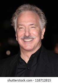 Alan Rickman Arriving World Premiere Gambit Stock Photo