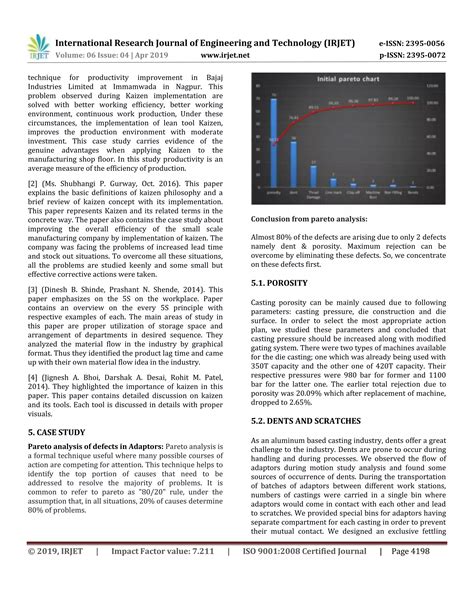 Irjet Quality Improvement Of Adaptors Using Kaizen Technique Pdf