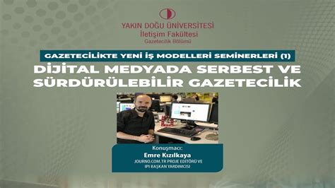 Dijital Medyada Serbest ve Sürdürülebilir Gazetecilik YouTube