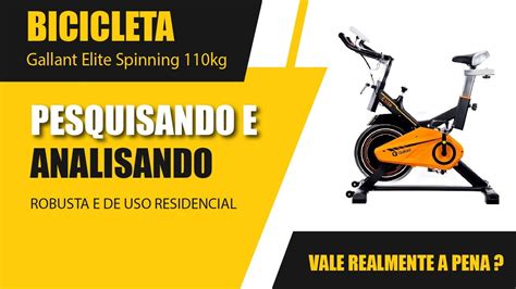 Bicicleta Ergométrica Gallant Elite Spinning 110kg mecânica Barata e