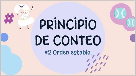 Actividad Del Principio De Conteo Orden Estable Youtube