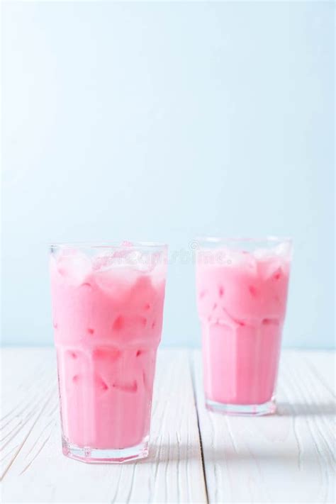 Pink Strawberry Milkshake Stock Photo Image Of Glass 138541850