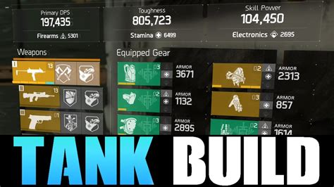 THE DIVISION BEST PATCH 1 5 TANK BUILD FOR PVP PVE BEST DPS