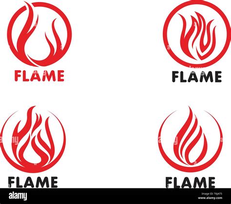 Fire Flame Template Vector Icon Oil Gas And Energy Logo Concept Stock Vector Image And Art Alamy