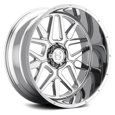 Hostile H128 Diablo Chrome Powerhouse Wheels And Tires