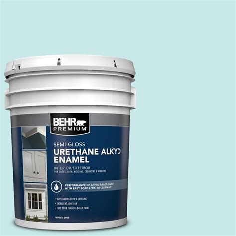 BEHR PREMIUM 5 Gal M460 1 Tahitian Sky Urethane Alkyd Semi Gloss