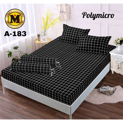 Jual SPREI MOTIF AESTHETIC BLACK SQUARE KOTAK HITAM SEGI HITAM KOTAK