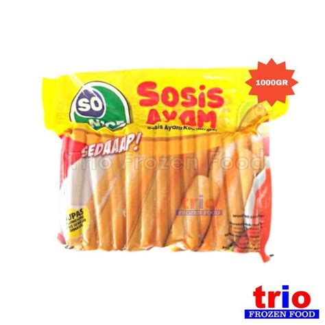 Jual So Nice Sosis Ayam 1kg 40pcs Di Seller Trio Frozen Ciwastra