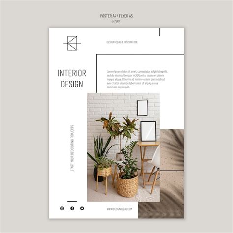 Premium Psd Minimal Interior Design Poster Template