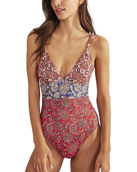 Boden Arezzo V Neck Panel Swimsuit Women S Ebay