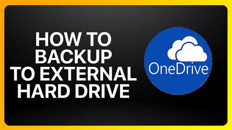 How To Backup Onedrive To External Hard Drive Tutorial Youtube