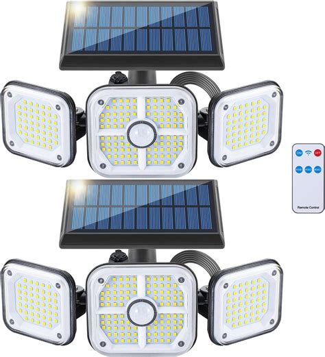 Jackyled Motion Sensor Solar Flood Lights 6 Pack 108led Outdoor Lights With Remote Waterproof