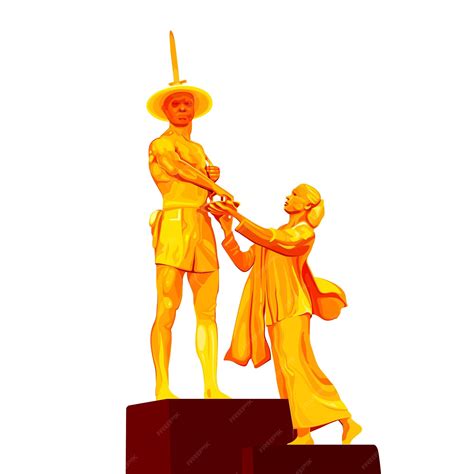 Premium Vector | Patung Pahlawan Tugu Tani Jakarta Indonesia Statue ...