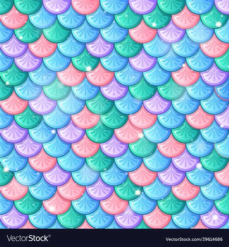 Fish Scale Seamless Pattern Background Royalty Free Vector