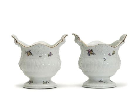 Coppia Di Rinfresca Bottiglie Meissen 1750 Circa Asta Ceramiche