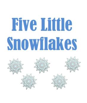 5 Little Snowflakes Printable Book by Practically Speeching | TPT