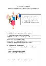 Confessions Of A Shopaholic Video Activity Esl Worksheet By Camiluiris