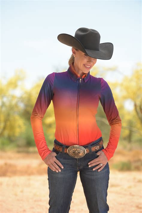 Arizona Sunset Colorfade Fitted Front-zip Western Shirt * Sparkle Ridge