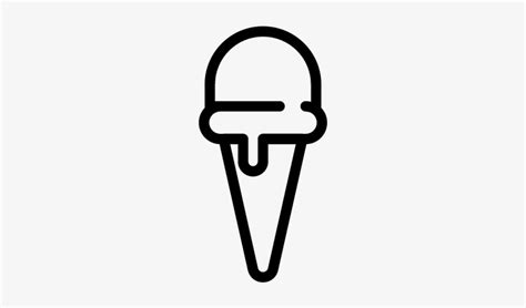 Ice Cream Cone Melting Vector Ice Cream Cone Vector Outline Png Image