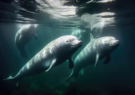 Premium AI Image | The beluga whale is an Arctic and subArctic cetacean