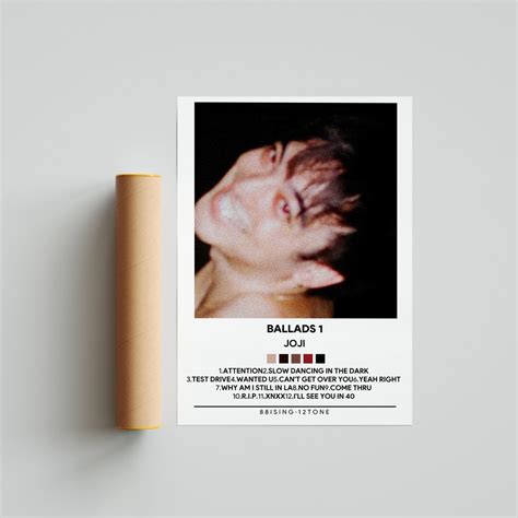 Joji Ballads 1 Album Cover Poster Joji Poster Print Music Etsy