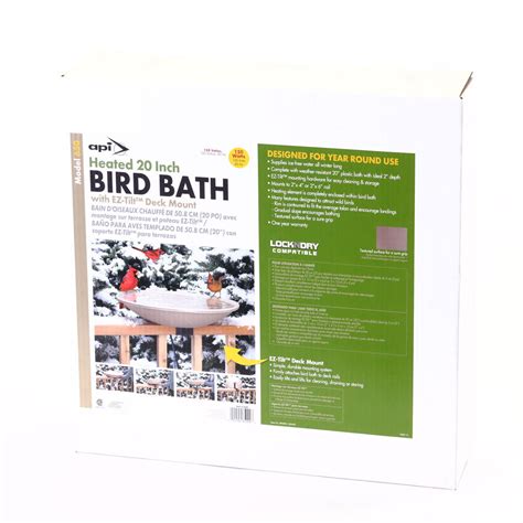 20 Heated Bird Bath With Deck Mount Bracket Birds Choice