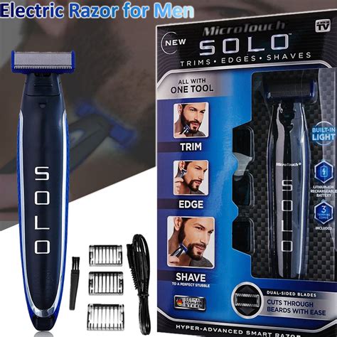 Micro Touch SOLO Men S Rechargeable Full Body Hair Trimmer Shaver And