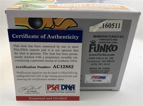 Vanilla Ice Tmnt Michelangelo Ninja Turtles Signed Funko Pop Figure Psa