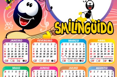 Calendário 2025 Smilinguido Luz e Vida PNG Imagem Legal