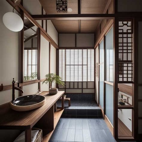 A Bathroom With A Sink Mirror And Window In Its Side Wall Area