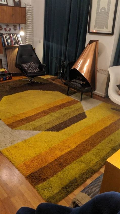 Vintage 70s Modernist Desso Xxl Rug Rya Mid Century Modern Eames