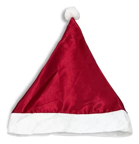 Kit 10 Gorro Touca De Papai Noel Enfeite Natal Luxo Cetim