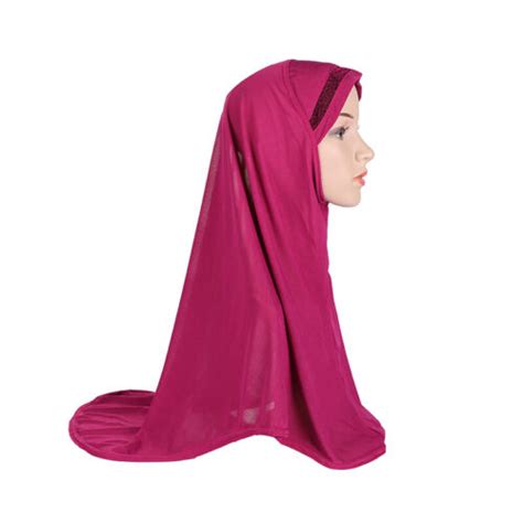 One Piece Muslim Women Amira Hijab Scarf Headscarf Wrap Islamic Shawl