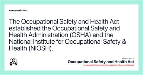 Occupational Safety And Health Act Awesomefintech Blog