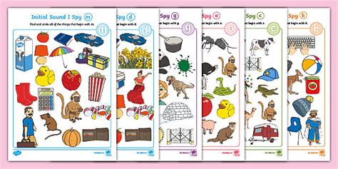 Initial Sounds I Spy M D G O C K Activity Pack Twinkl